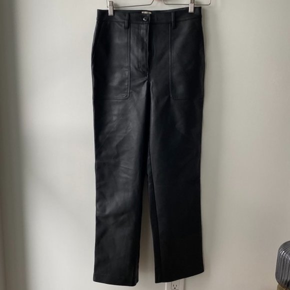 Aritzia High Waisted Vegan Leather Pants - Picture 1 of 6